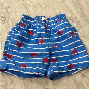 Kids Blue Crab Print Shorts